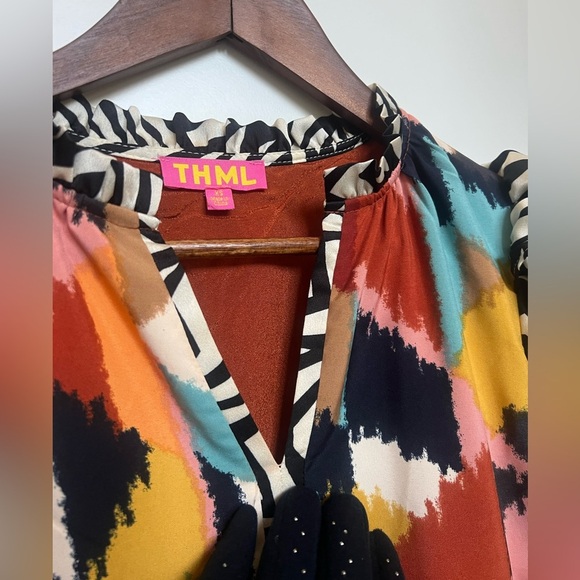 THML Marvelous Mixed Media Midi Dress - Picture 6 of 15